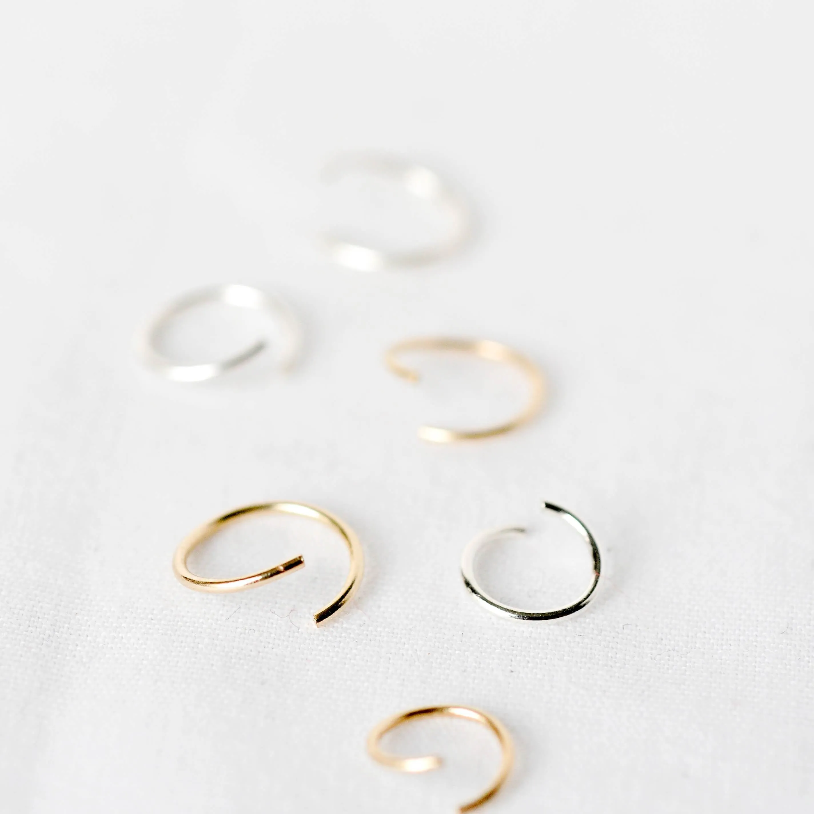 18ct Gold Small Cartilage Helix Earring Hoops - Image 5