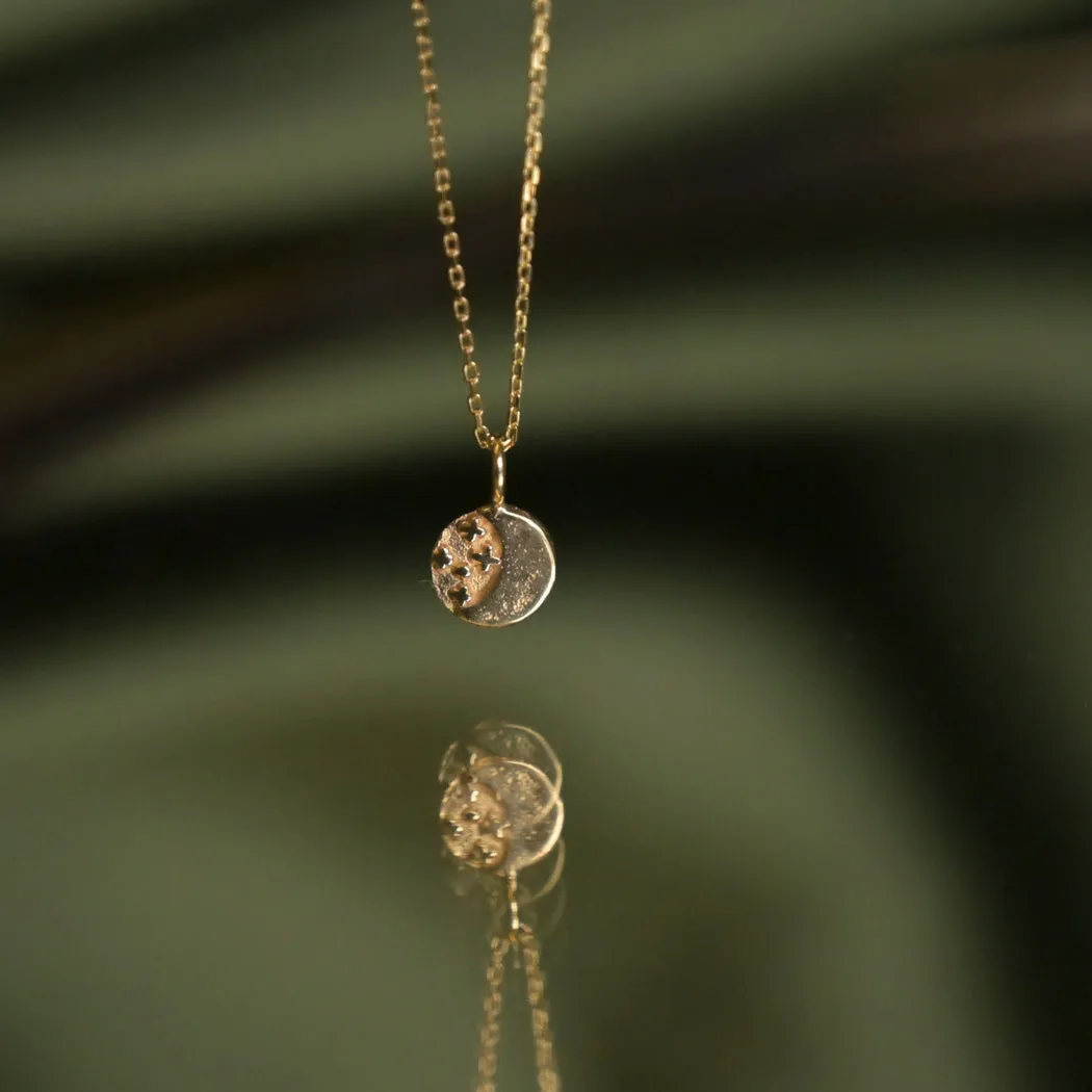 9ct Gold Mini Moonlight Pendant Necklace - Image 4