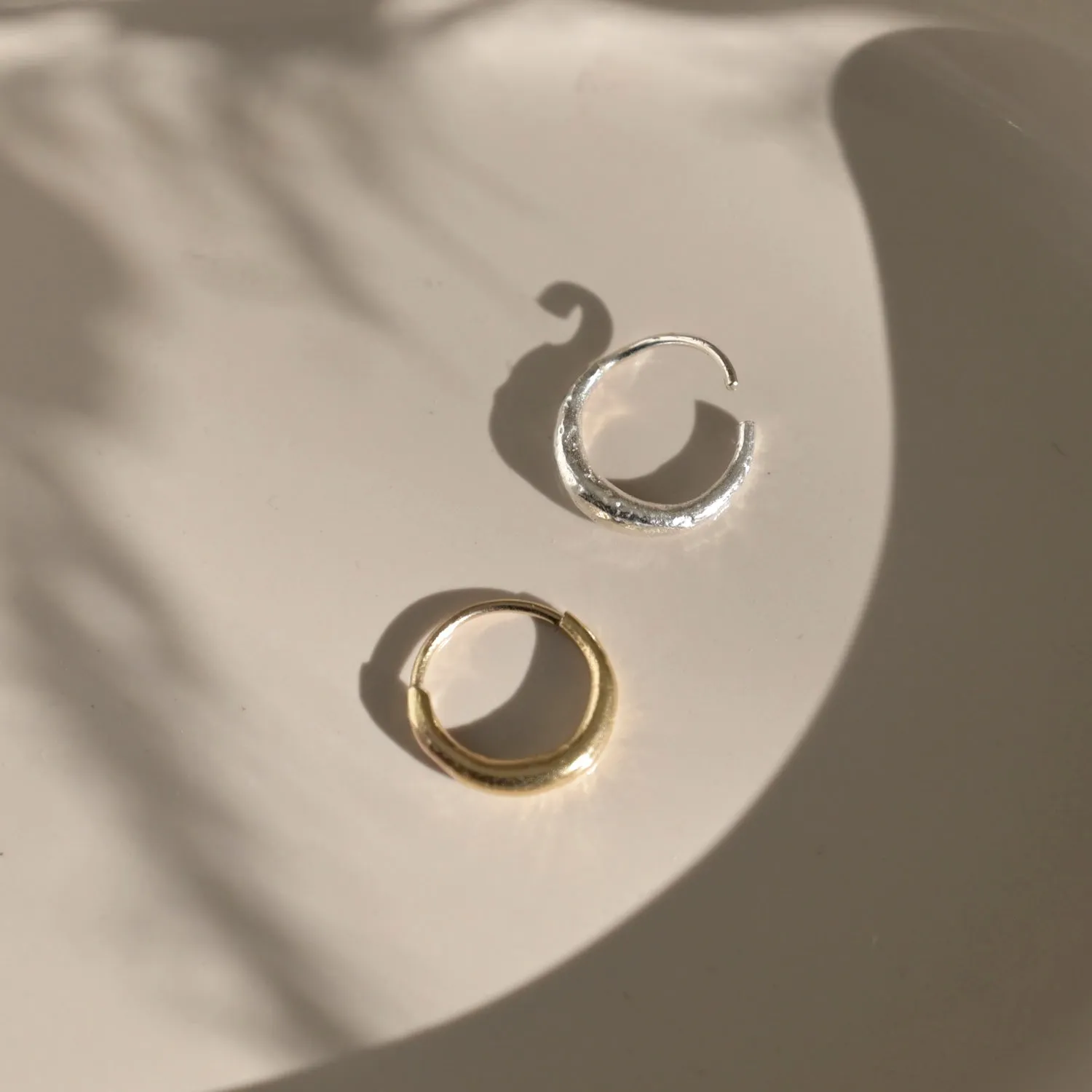 Gold Eclipse Cartilage Helix Hoop Earrings - Image 5