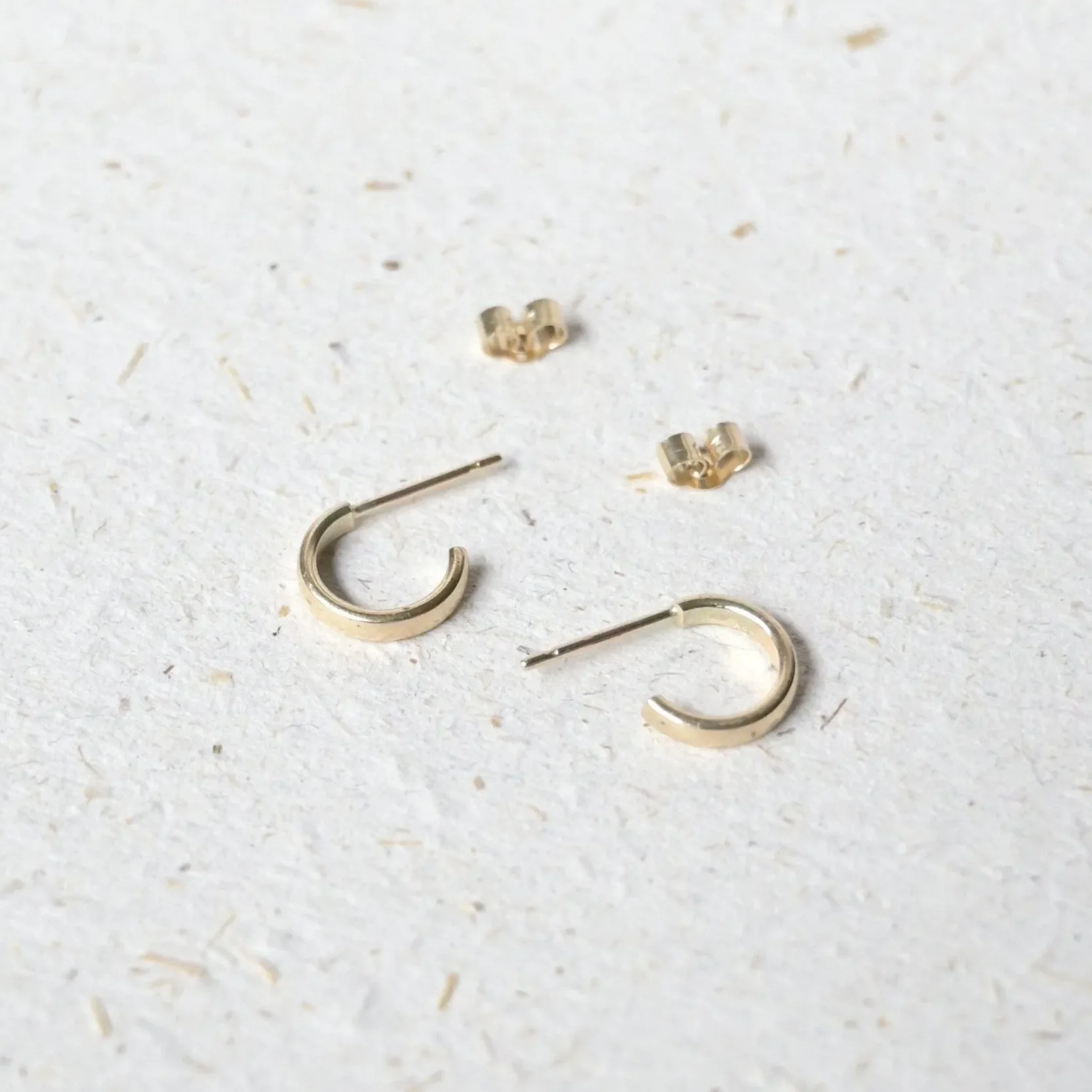 9ct Gold Huggie Hoop Earrings - Image 7