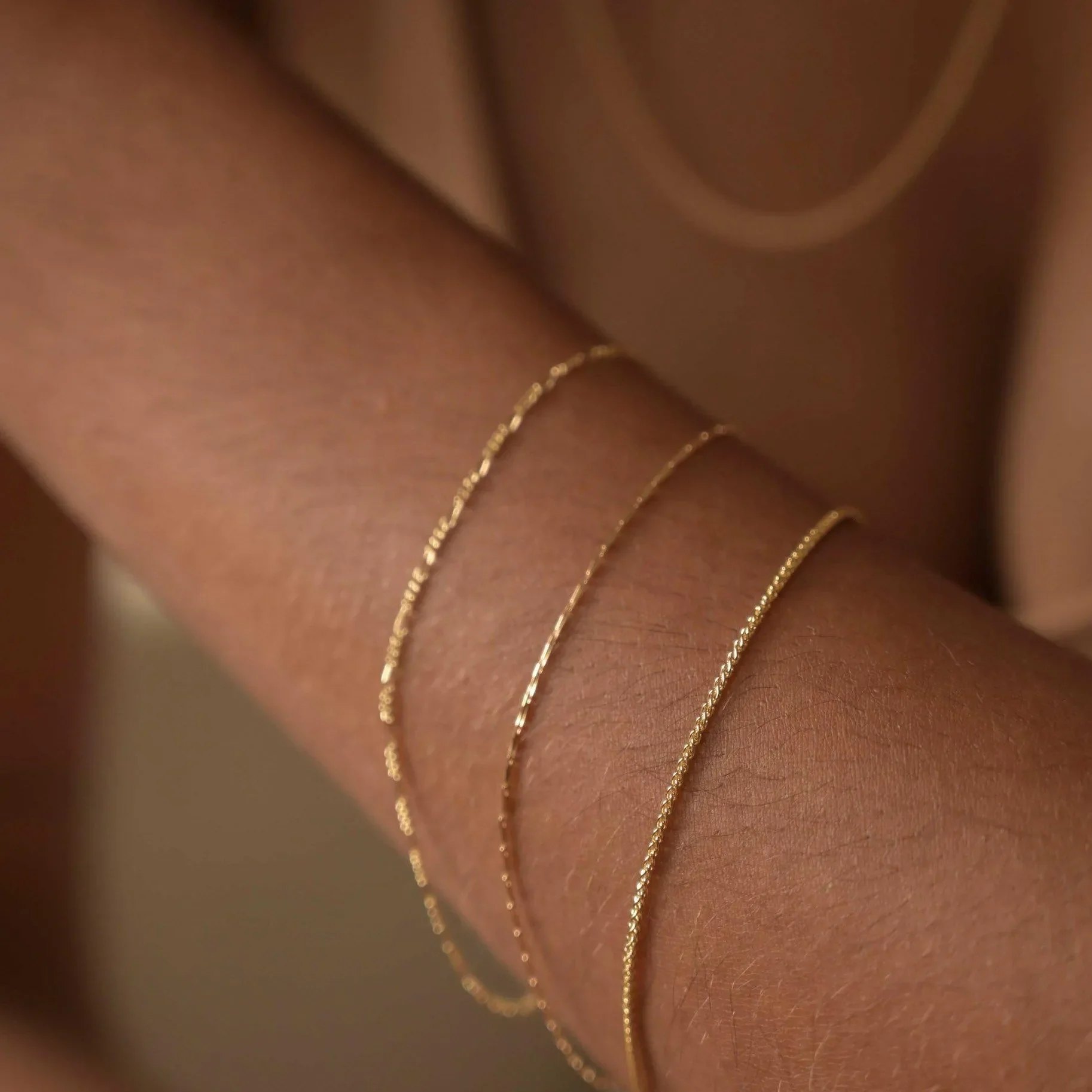9ct Gold Hayseed Chain Bracelet - Image 6