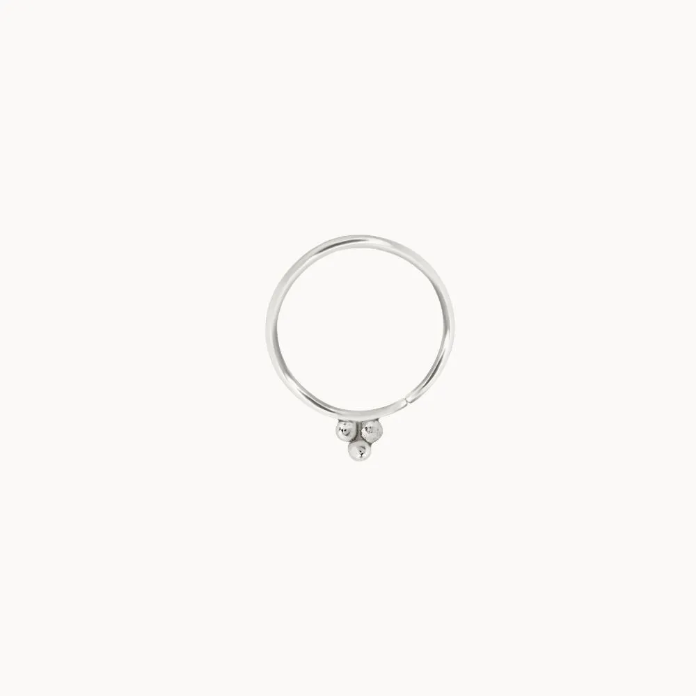 Silver Ornate Cartilage Helix Hoop Earrings - Image 5