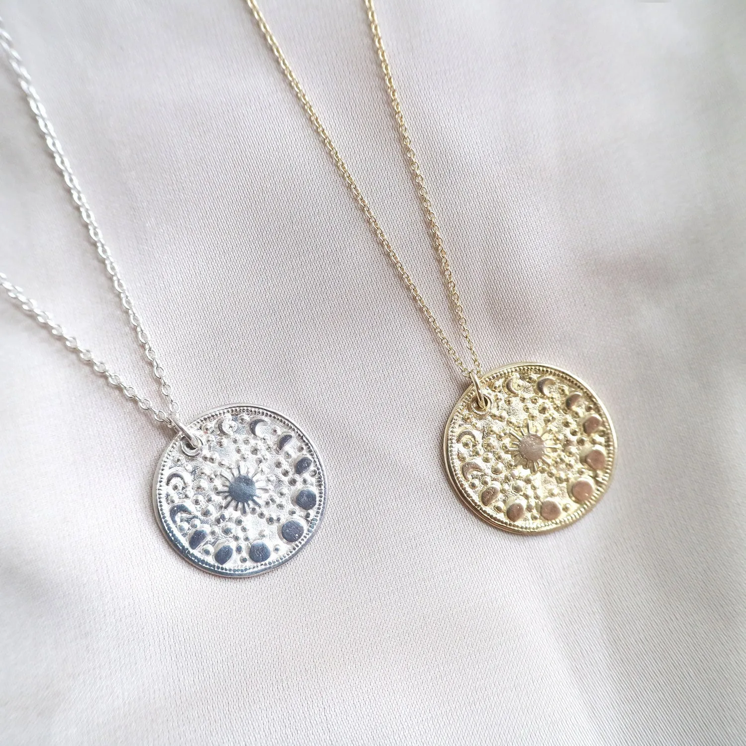 Silver Personalised Moonphase Necklace - Image 4